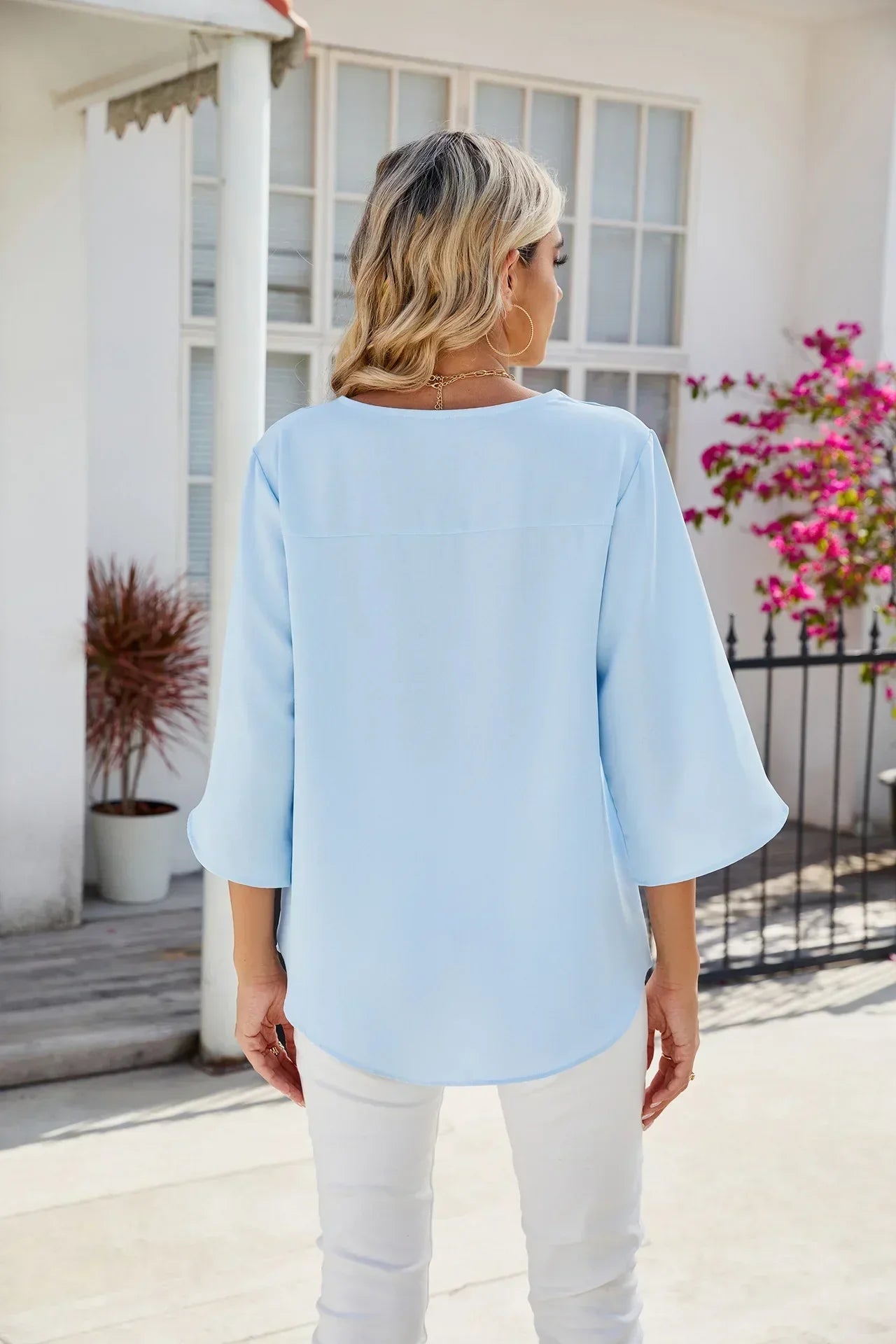 Helene - Bluse mit V-Ausschnitt