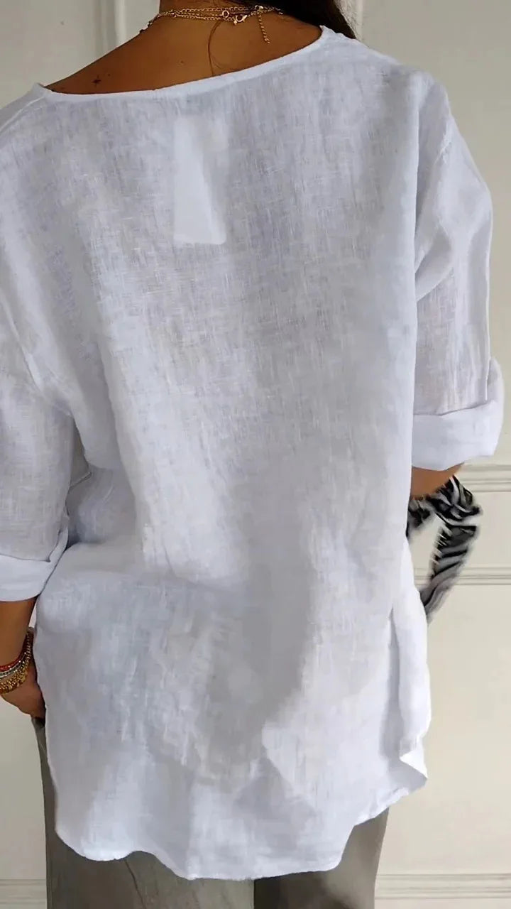 Mariet - Lange Bluse mit Kurzarm