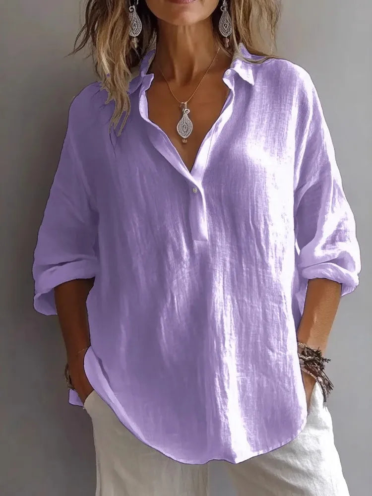 Maxima - Lange Luftige Lockere Bluse