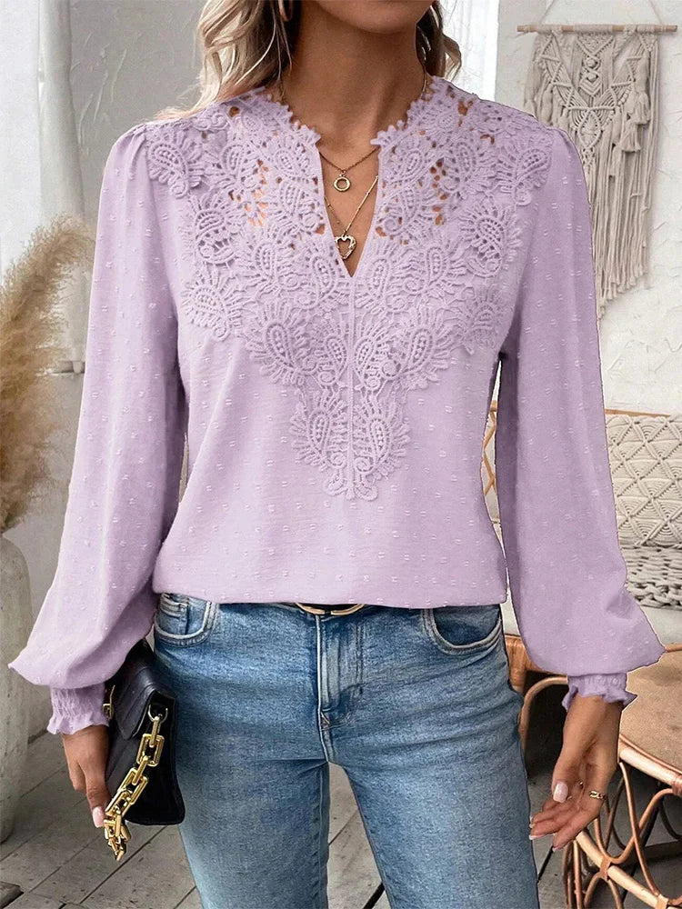 Clémence™ | Elegante Bluse mit V-Ausschnitt