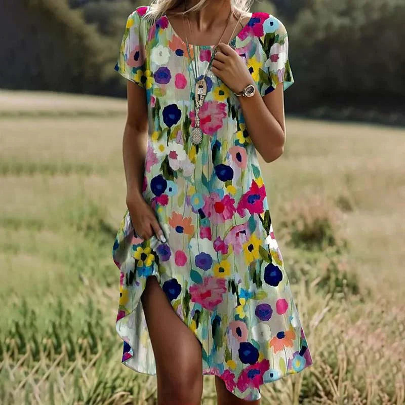 Jonna™ - Stilvolle blumige Kleid