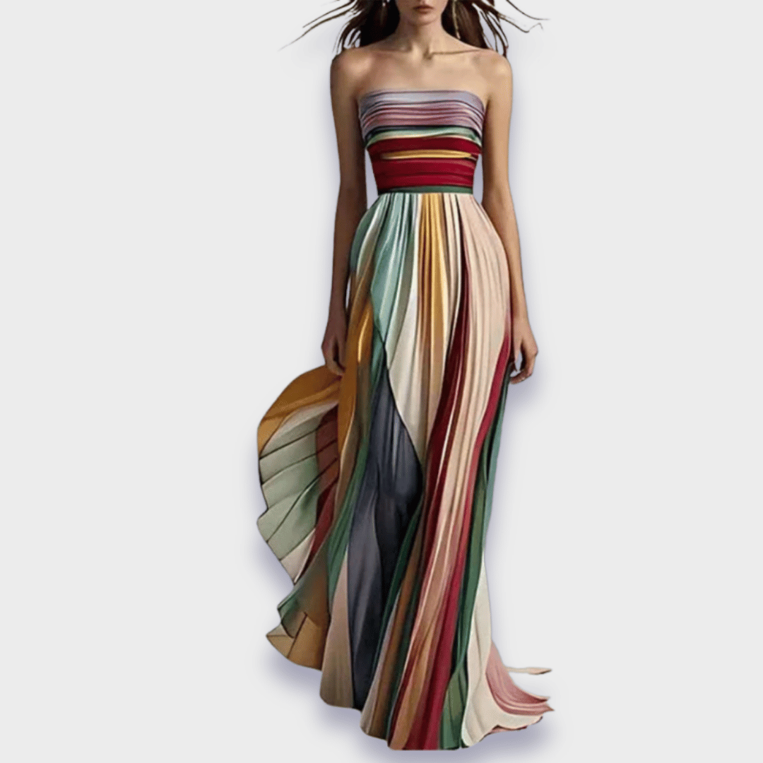 Gesine | Langes Kleid aus Premiumstoff, handgemacht