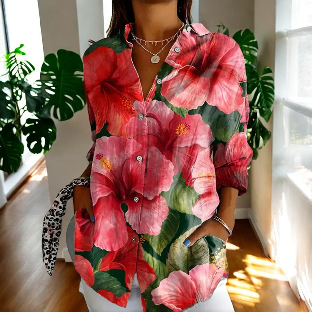 Carla™ | Vintage-Bluse mit Blumenmuster