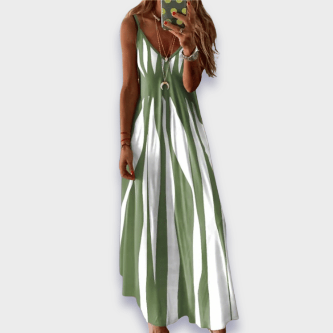 Claudia | Langes Freizeitkleid aus handgemachtem Premiumstoff
