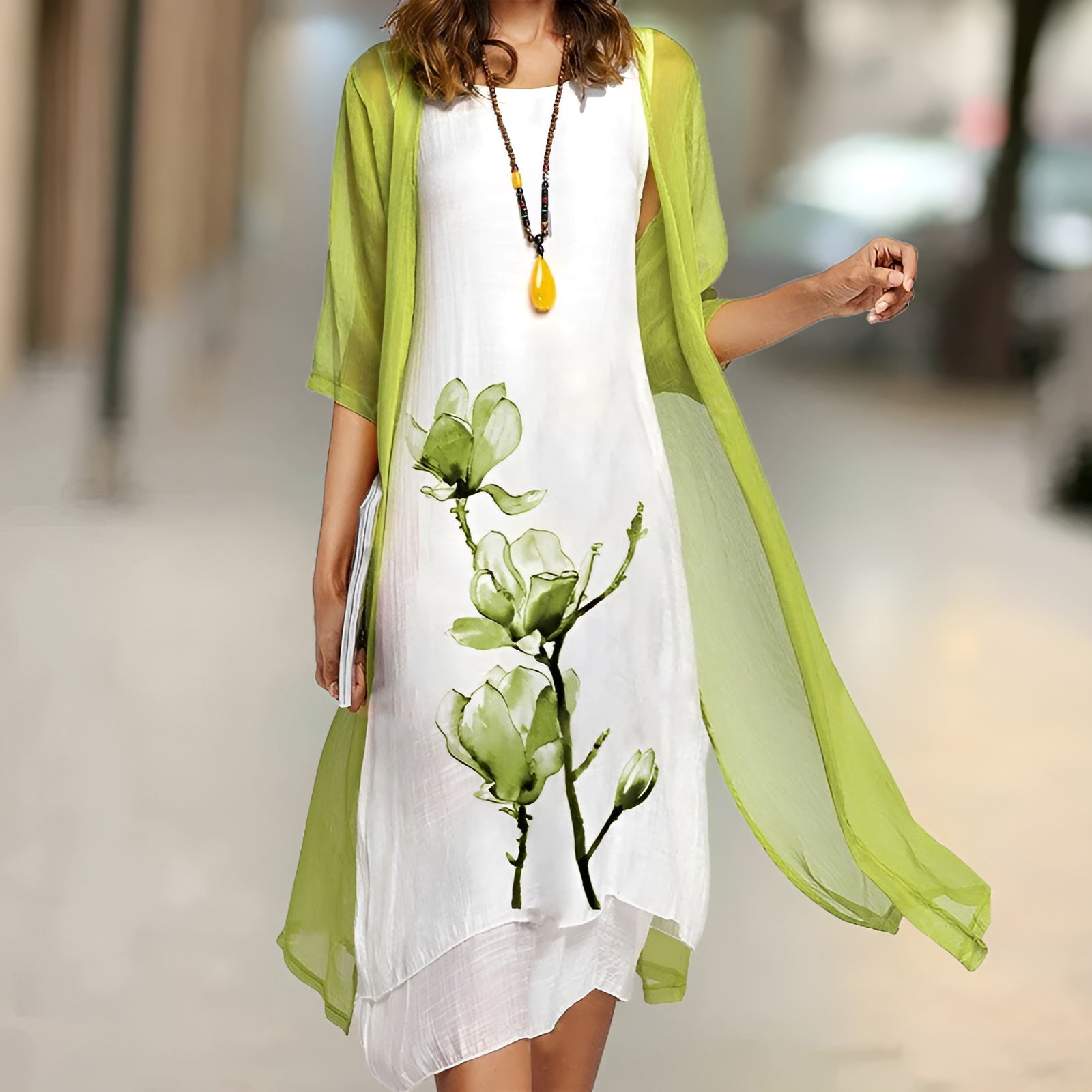 Eivor™ - Kleid mit kostenloser Strickjacke