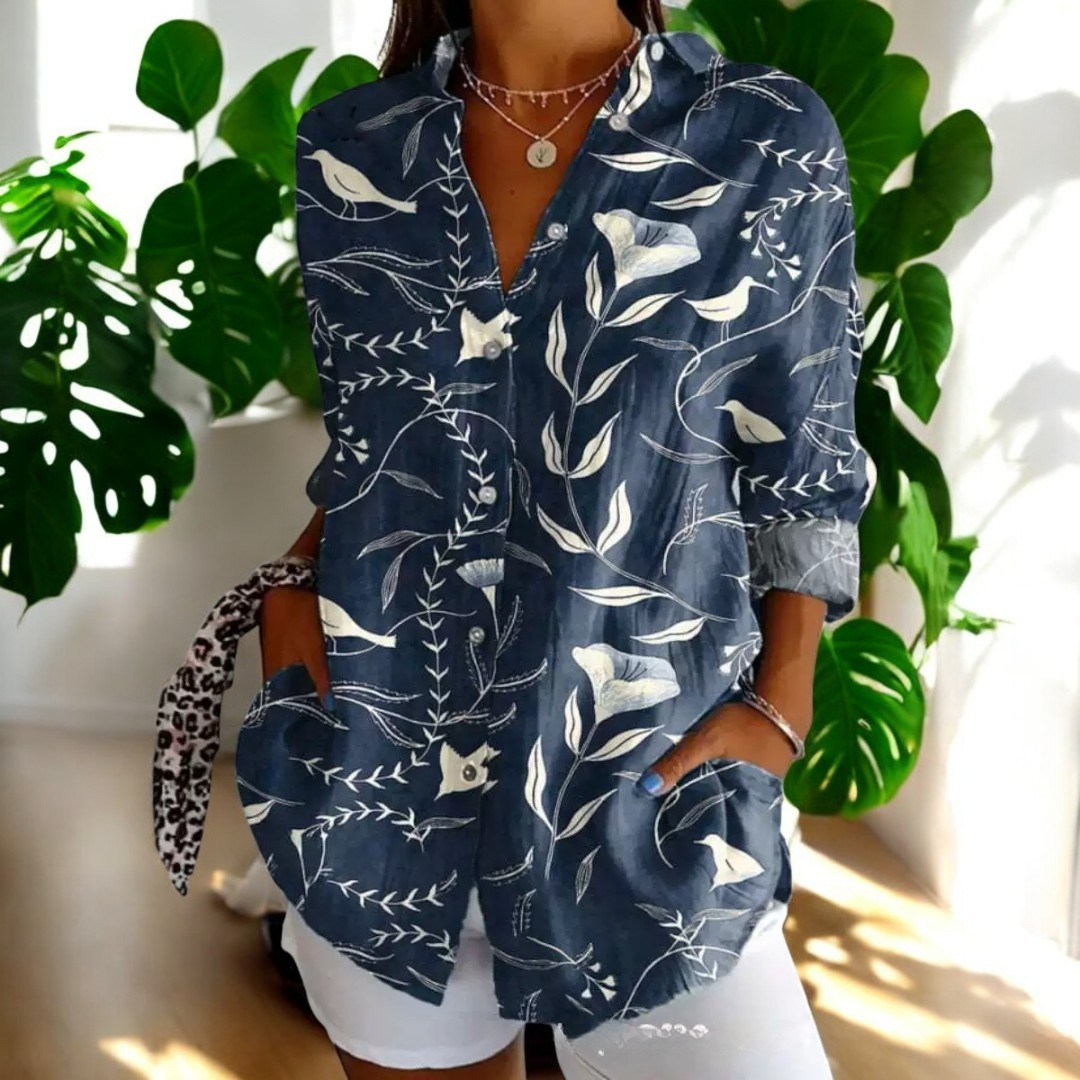 Carla™ | Vintage-Bluse mit Blumenmuster