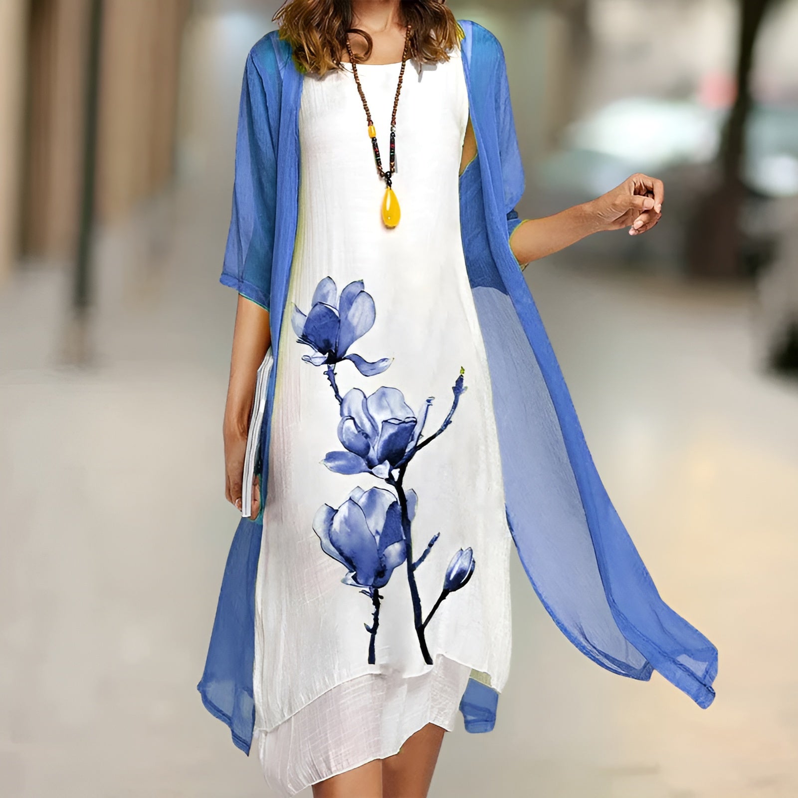 Eivor™ - Kleid mit kostenloser Strickjacke