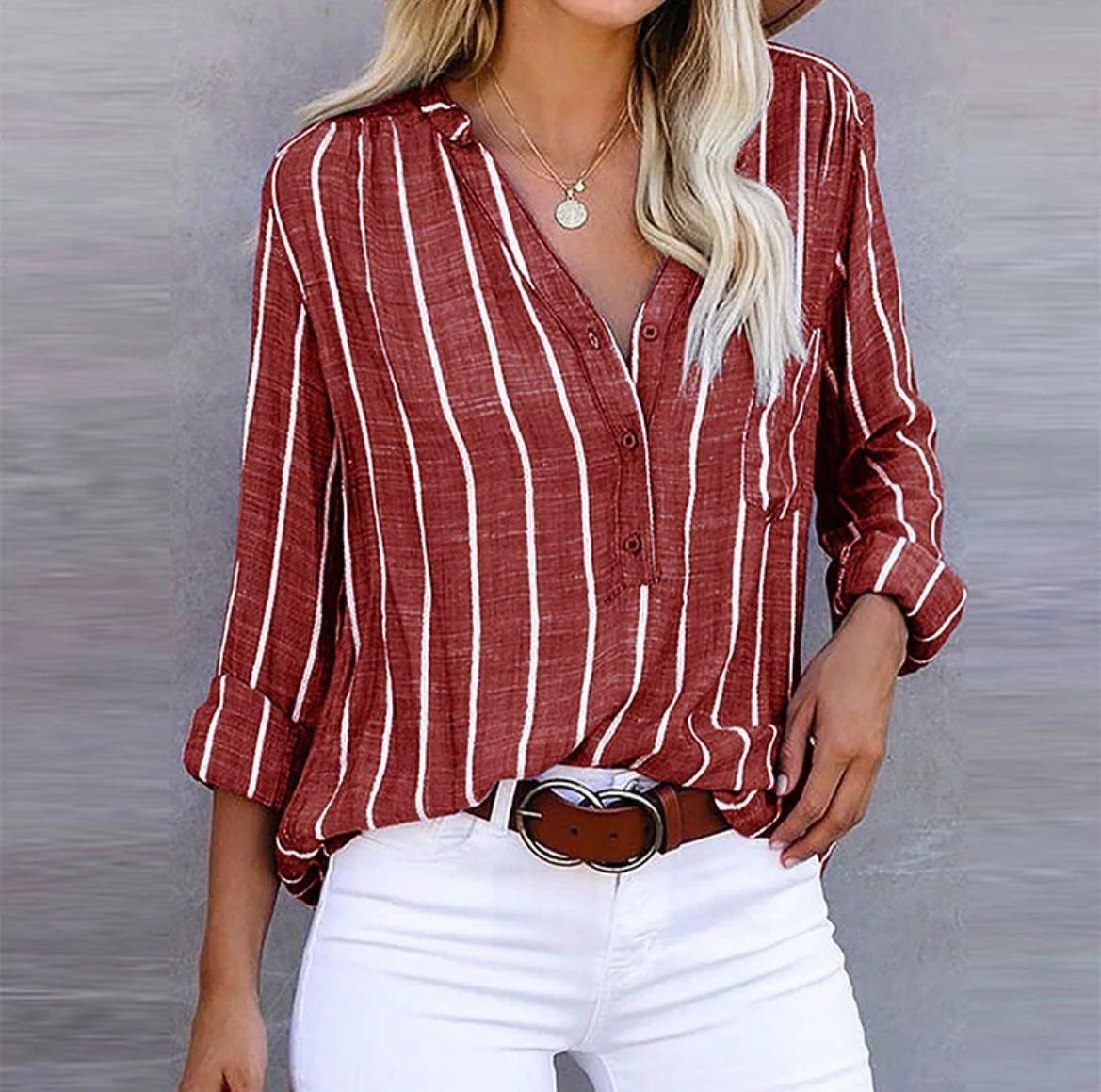 Brigitte™ | Elegante Bluse mit Streifen