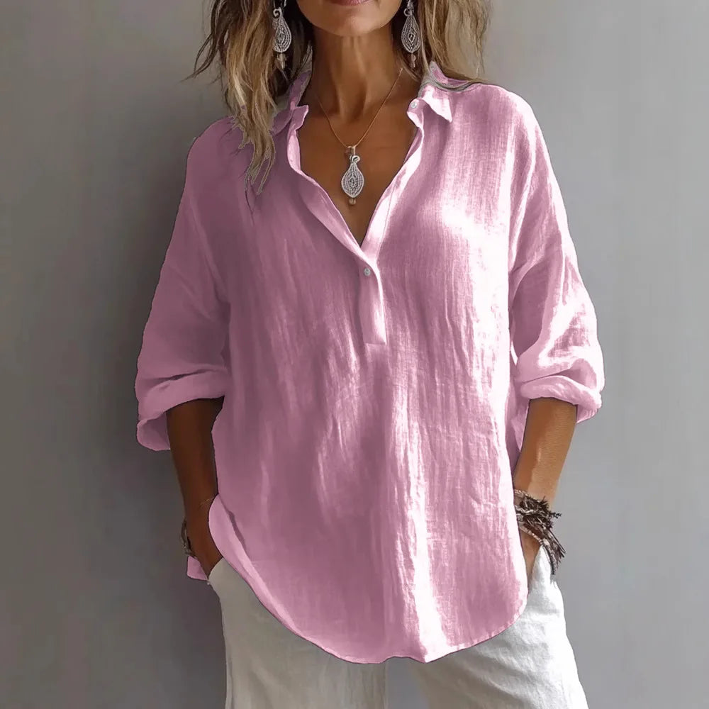Maxima - Lange Luftige Lockere Bluse