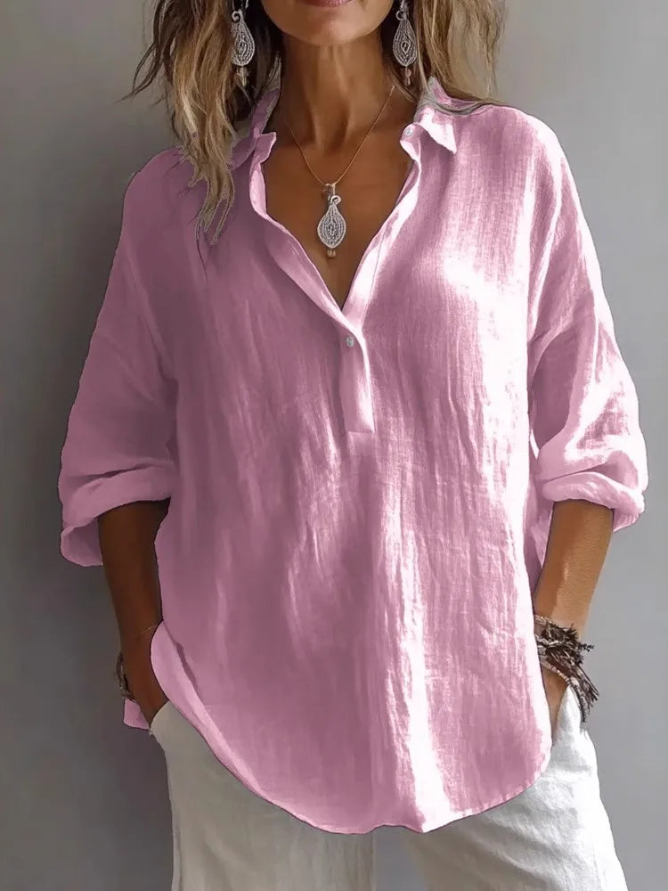 Maxima - Lange Luftige Lockere Bluse