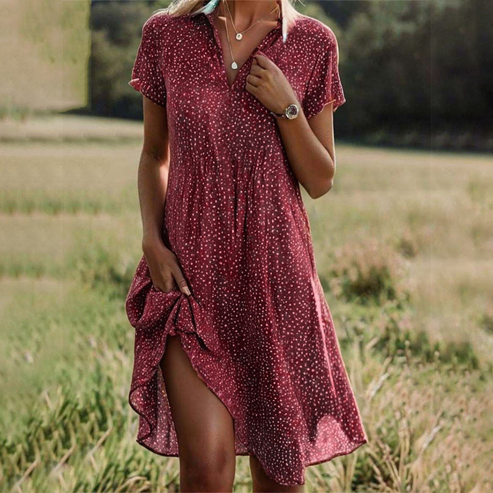 ELLIE™ | FLIEßENDES MIDI-KLEID