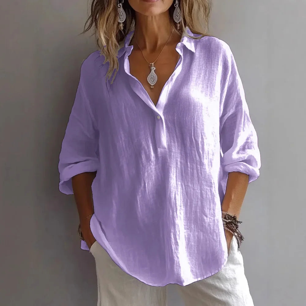 Maxima - Lange Luftige Lockere Bluse