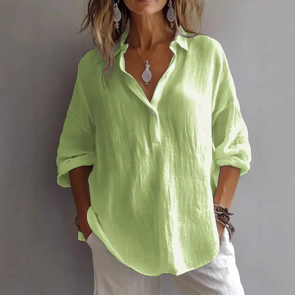 Maxima - Lange Luftige Lockere Bluse