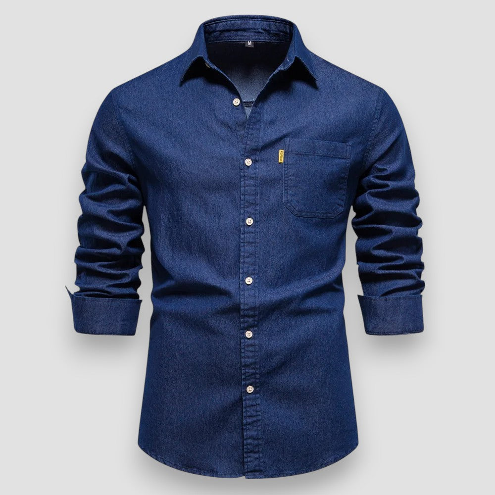 Oskar™ | Slim Fit Baumwoll Denim Hemd