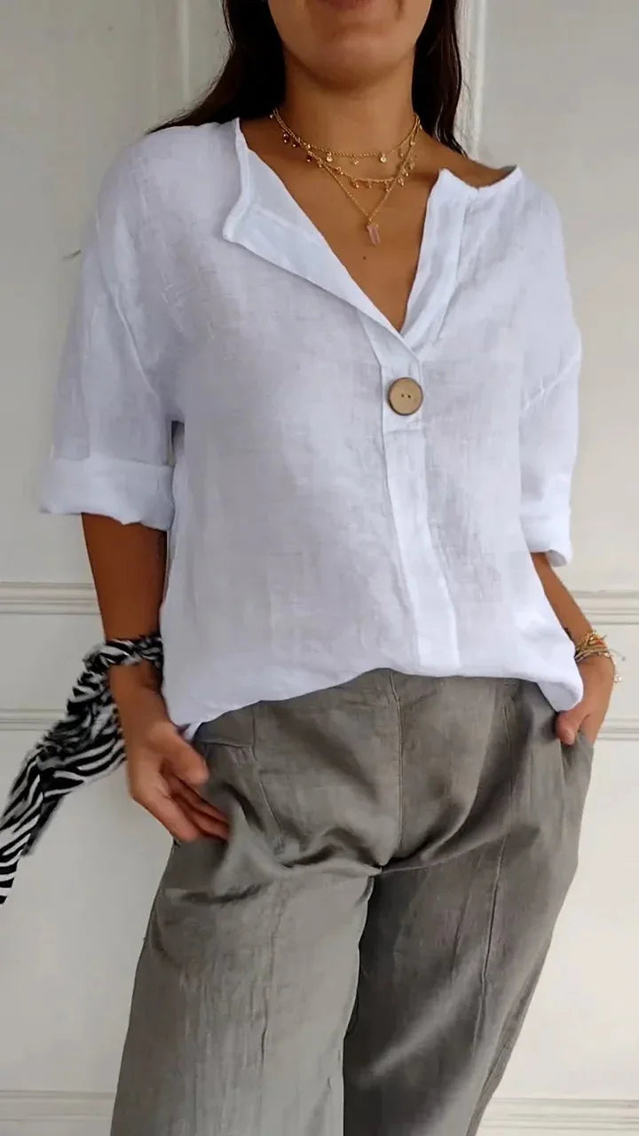 Mariet - Lange Bluse mit Kurzarm