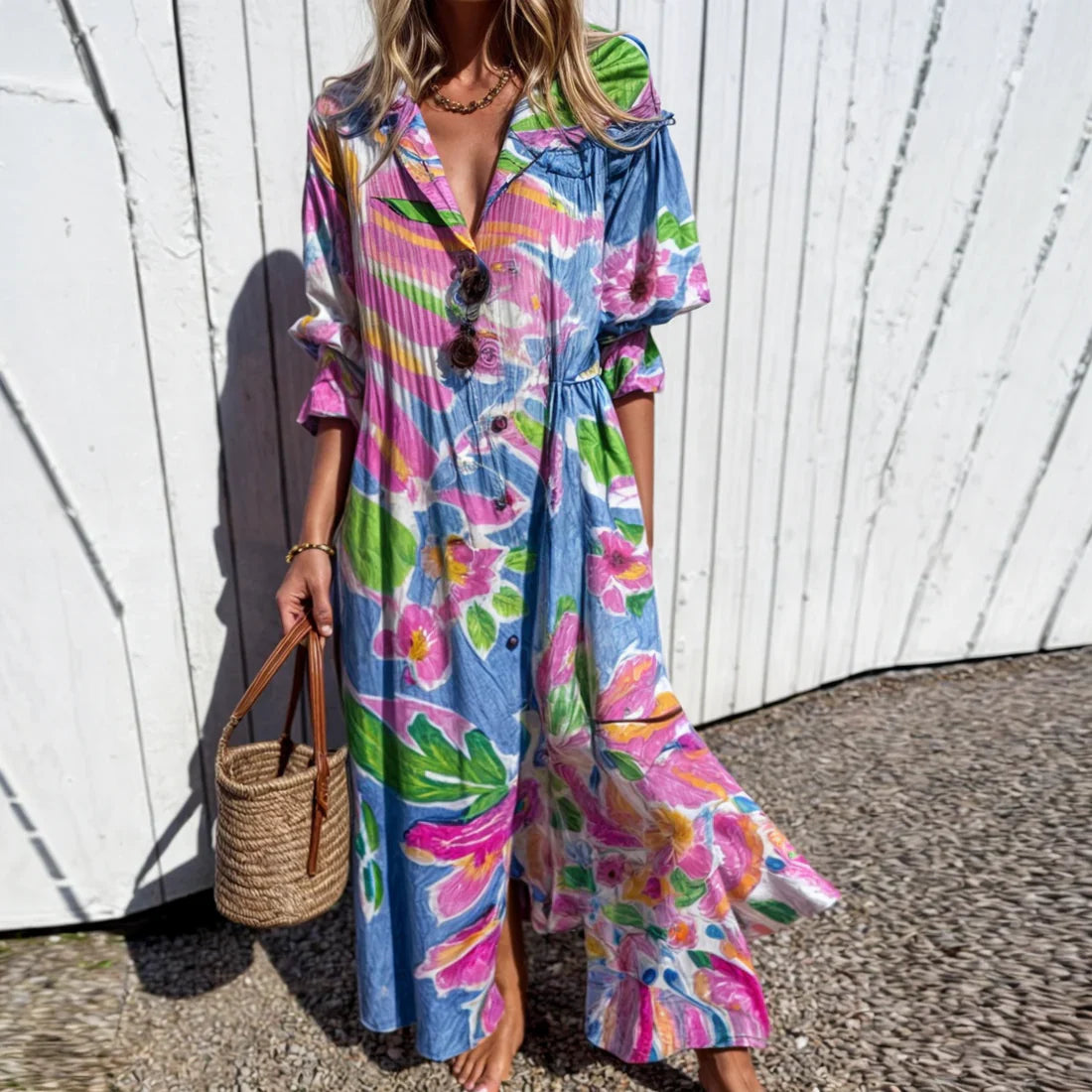 Märta™ - Entspannte Blumen Kleid