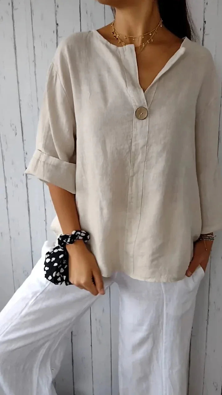 Mariet - Lange Bluse mit Kurzarm