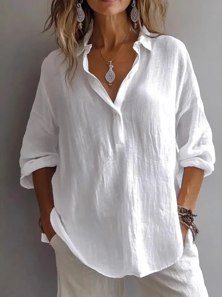 Maxima - Lange Luftige Lockere Bluse