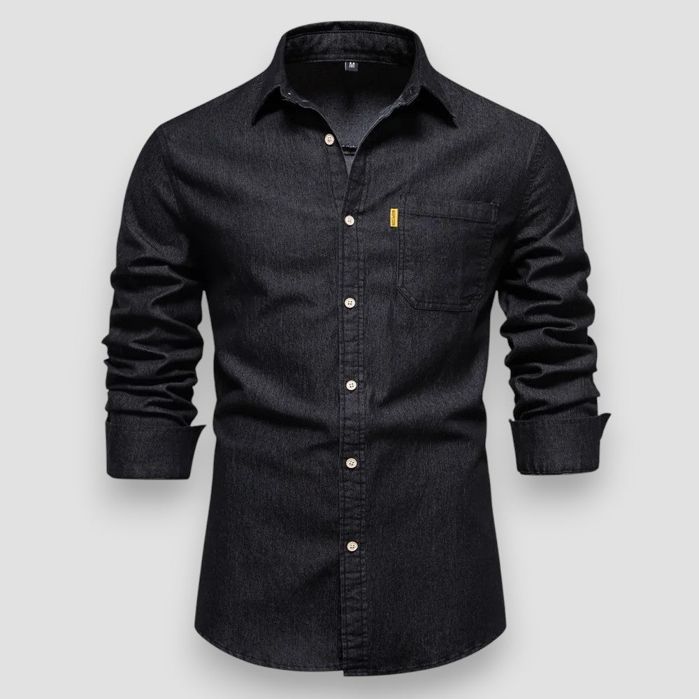Oskar™ | Slim Fit Baumwoll Denim Hemd