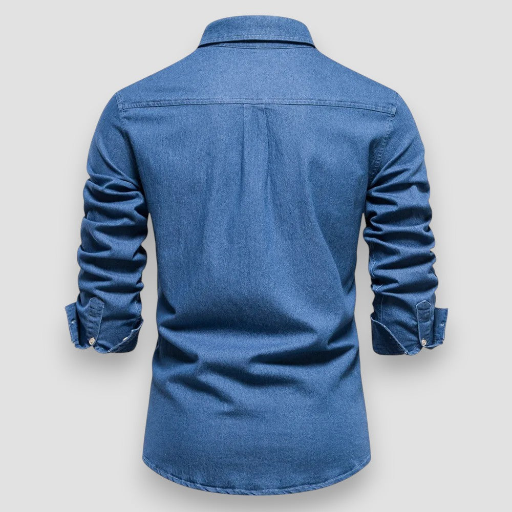 Oskar™ | Slim Fit Baumwoll Denim Hemd