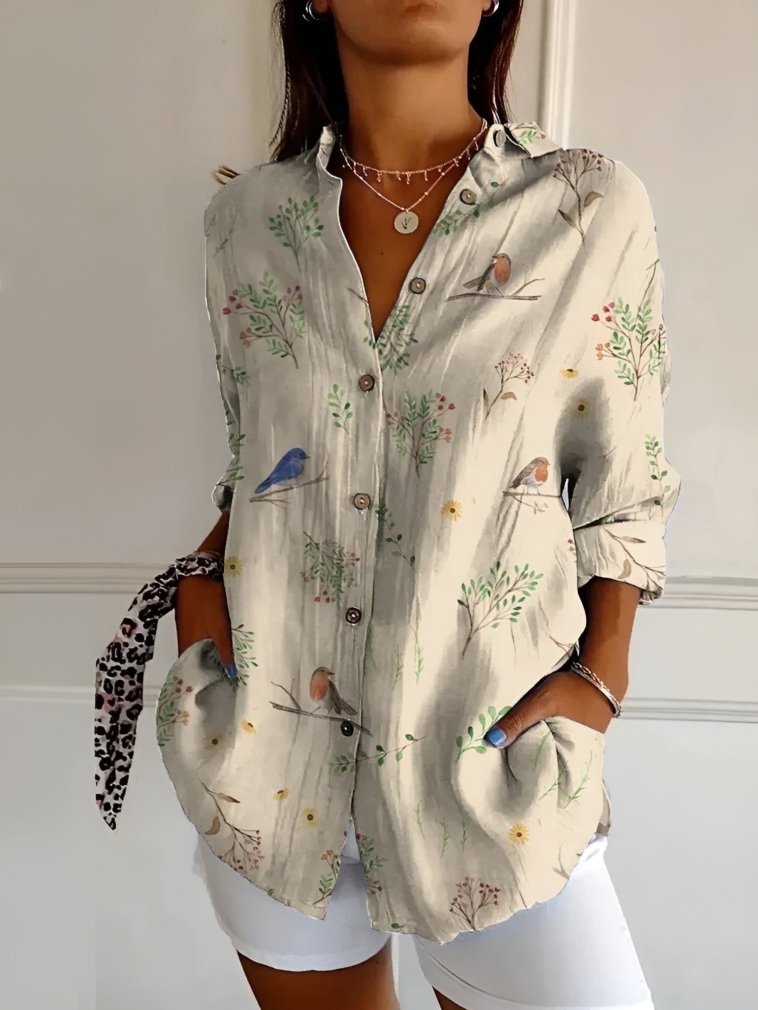 Roxane™ | Leichtes Baumwollbluse mit floralem Muster