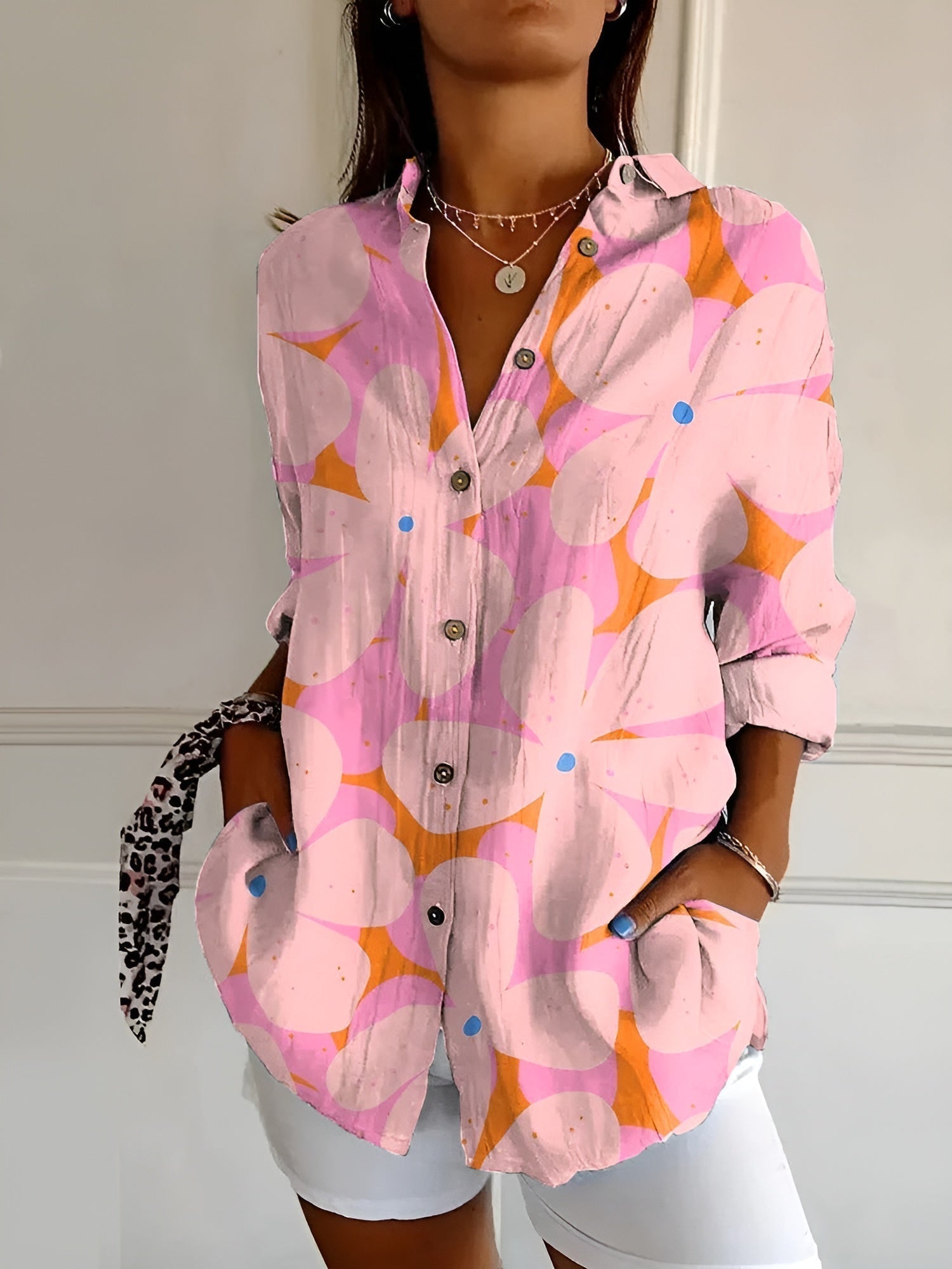 Roxane™ | Leichtes Baumwollbluse mit floralem Muster